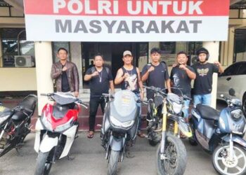 Lima unit motor hasil curian antar provinsi berhasil di amankan tim gabungan Polresta Gorontalo Kota.