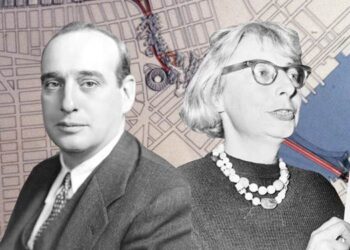 Ilustrasi Robert Moses dan Jane Jacobs--Savingplaces