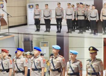 Kapolda Gorontalo Irjen Pol. Drs. Widodo, S.H., M.H. memimpin sertijab Pajabat Utama yang baru di lingkungan Polda Gorontalo.