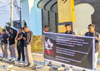 Aksi Kamisan perdana digelar di Perlimaan Talaga, Kota Gorontalo, pada Kamis (26/2/2026) sore.