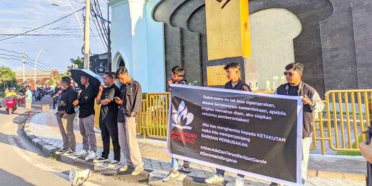 Aksi Kamisan perdana digelar di Perlimaan Talaga, Kota Gorontalo, pada Kamis (26/2/2026) sore.