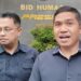 Direktur Reserse Kriminal Khusus Polda Gorontalo, Kombes Pol. Maruly Pardede, saat memberikan keterangan pers di Polda Gorontalo, Selasa (10/2). (F. Natharahman/ Gorontalo Post)