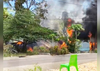 Kebakaran rumah milik Apipa Suri di Dusun Tumba Desa Pongongaila, Kecamatan Pulubala, Kabupaten Gorontalo Provinsi Gorontalo, Senin (2/2/2026)