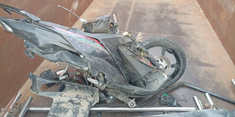 Sepeda motor yang terlibat kecelakaan lalu lintas, diamankan oleh Unit Gakkum Satuan Lalu Lintas Polres Pohuwato.
