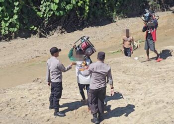 Penertiban lokasi tambang di Dusun Mootinelo, Desa Saripi Kecamatan Paguyaman, Kabupaten Boalemo, Provinsi Gorontalo, Rabu, (4/2/2026).