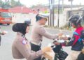 Direktur Lalu Lintas Polda Gorontalo Kombes Pol. Lukman Cahyono, S.I.K., M.H, kegiatan berbagi takjil.