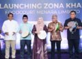 ZONA KHAS: Peresmian zona Kuliner Halal, Aman, dan Sehat (KHAS) Foodcourt di taman Menara Limboto oleh Wakil Gubernur Idah Syahidah, dihadiri Bupati Sofyan Puhi, dan Kepala BI Gorontalo Bambang Setya Permana, Sabtu (14/3). (foto: dok-bi gorontalo)