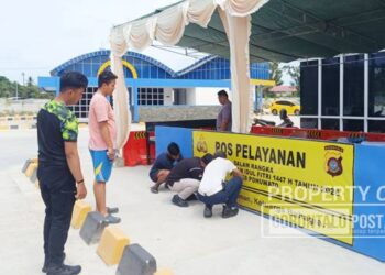 Jembatan Timbang yang ada di Pohuwato, menjadi lokasi Pos Pelayanan (Pos Yan) Operasi Ketupat 2026, sekaligus dijadikan lokasi rest area bagi masyarakat yang hendak beristirahat. (F. Zulkifli Tampolo/ Gorontalo Post)