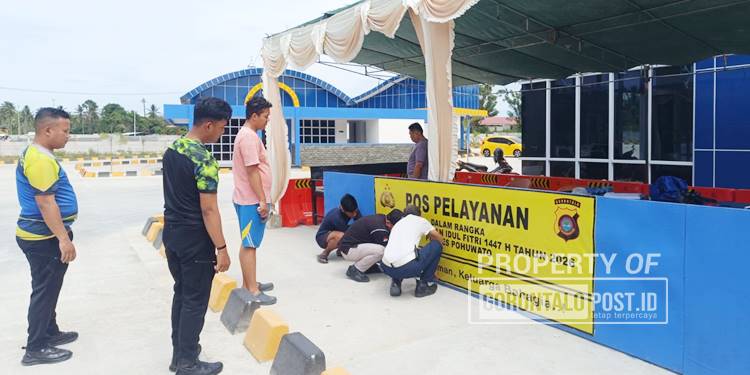 Jembatan Timbang yang ada di Pohuwato, menjadi lokasi Pos Pelayanan (Pos Yan) Operasi Ketupat 2026, sekaligus dijadikan lokasi rest area bagi masyarakat yang hendak beristirahat. (F. Zulkifli Tampolo/ Gorontalo Post)