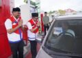 PT Pertamina Patra Niaga Sulawesi melakukan pengecekan fasilitas SPBU terkait distribusi BBM menjelang Idulfitri, sekaligus menggelar Management Walkthrough dan safari ramadan. (foto: dok-pertamina patra niaga sulawesi)