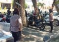 Sejulah anggota Polsek Kota Selatan melakukan patroli diObjek Wisata dan Pusat Aktivitas Warga. Kamis (26/3) foto (Istimewa )