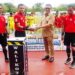 Wakil Wali Kota Gorontalo, Indra Gobel ketika membuka turnamen sepak bola Wali Kota Cup 2026, Senin (13/4/2026). (Foto: Prokopim)