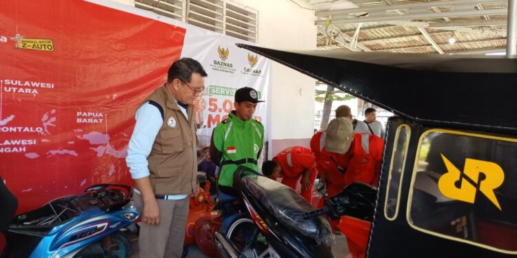 Bantuan Baznas 100 Kendaraan Ojol Dapat Servis dan Oli Gratis