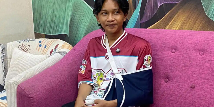 ‘Ti Fajar’ Ada Cilaka di Motor, Kuku Copot, Tangan Kiri Cidera