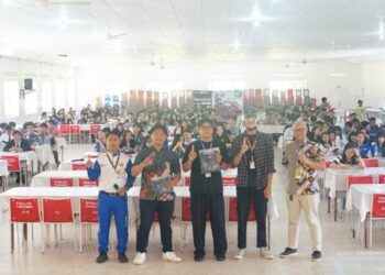 Edukasi Safety Riding yang digelar oleh PT Daya Adicipta Wisesa (DAW) di Universitas Klabat, mendapat antusias mahasiswa. (foto: dok-daw)