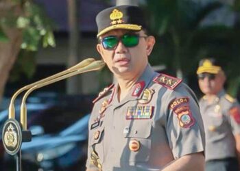 Kapolda Gorontalo Irjen Pol. Drs. Widodo, S.H.,M.H. memimpin langsung Apel Gabungan jajaran Pejabat Utama (PJU) dan seluruh personel di lapangan Mapolda Gorontalo, Rabu (01/04/2026)