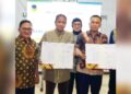 Penandatanganan perjanjian kerjasama antara DPW Nasdem Gorontalo dengan Lembaga wakaf doa bangsa di sukabumi, Jawa Barat.