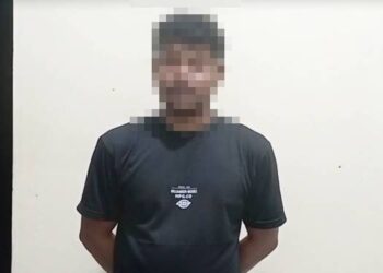 RL terduga pelaku pelecehan seksual kepada sejumlah mahasiswi di halte kampus 4 UNG menyampaikan permohonan maaf melalui video setelah ditengani kepolisian. (foto: tangkapan layar)