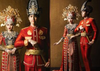 Syifa Hadju dan El Rumi mengenakan buasa adat Gorontalo, Biliu dan Makuta dalam foto prewedding keduanya, dan diunggah ke akun media sosial milik mereka. (foto: ig@syifahadju)