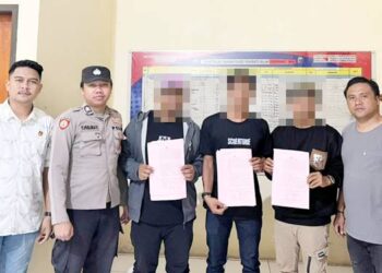 Empat orang tersangka resmi ditahan oleh Satuan Reskrim Polres Pohuwato, terkait kasus dugaan penganiayaan.