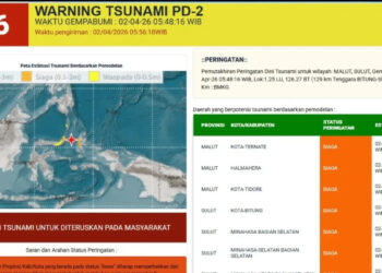 Tujuh Gempa Susulan Pasca Gempa 7,6 Magnitudo di Sulut-Malut 