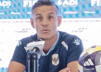 Pelatih Tim Nasional (Timnas) Indonesia, John Herdman tidak sekalipun gentar melihat hasil undian grup Piala Asia 2027 yang diisi oleh Thailand, Jepang dan Qatar.(Foto: Dimas Rafi/Disway.id)