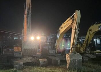 Tiga unit excavator yang diduga dipergunakan di lokasi PETI Bulangita, diamankan oleh Satuan Reskrim Polres Pohuwato
