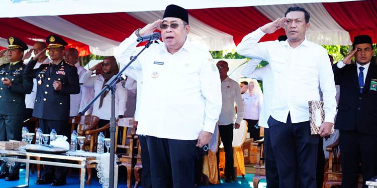 Wali Kota Gorontalo, Adhan Dambea ketika menjadi Irup peringatan Harkitnas ke-118 tingkat Kota Gorontalo, Rabu (20/5/2026). (Foto: Prokopim)