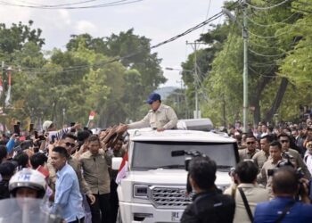 Lautan Warga Sambut Prabowo di Gorontalo: Torang Suka Lia Langsung pa Presiden