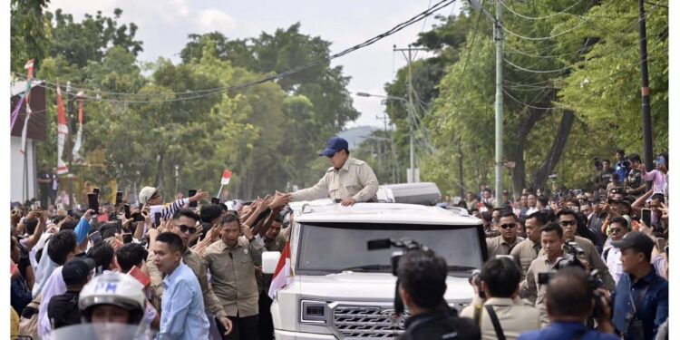 Lautan Warga Sambut Prabowo di Gorontalo: Torang Suka Lia Langsung pa Presiden