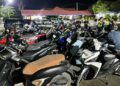 Kurang lebih 38 unit kendaraan diamankan oleh Satuan Lalu Lintas Polres Pohuwato, saat melakukan operasi penertiban pelanggaran lalu lintas di kawasan Pantai Pohon Cinta, Marisa.