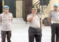 Waka Polres Pohuwato, Kompol Heny Mudji Rahayu,S.H.,M.H. saat memberikan penyampaian serta penekanan kepada personel, agar tidak terlibat Judol.