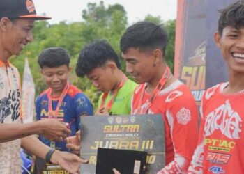 Pertamina Patra Niaga Regional Sulawesi bersama Pertamina Lubricants mendukung pelaksanaan Sultra Enduro Rally 2026 yang digelar di Kota Baubau pada 24–26 April 2026. (foto: dok-pertamina)