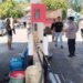 Personel Polres Boalemo saat melakukan penertiban dan pengawasan di lokasi SPBU Tilamuta.