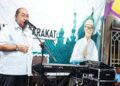 Wali Kota Gorontalo, Adhan Dambea saat memberikan sambutan pada silaturahmi bersama warga Kelurahan Siendeng, Kecamatan Hulonthalangi, Sabtu (16/5/2026) malam.