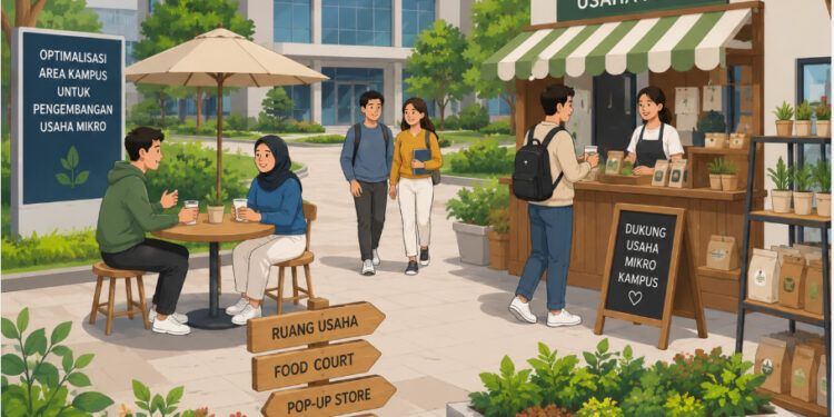 Manajemen Sarana Prasarana Berbasis Kewirausahaan: Optimalisasi Area Kampus untuk Pengembangan Usaha Mikro