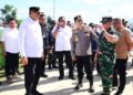 Gubernur Gusnar Ismail bersama Forkopimda Provinsi Gorontalo meninjau lokasi Gelar Teknologi PENAS ke-XVII di Kecamatan Limboto, Kabupaten Gorontalo, Rabu (17/6/2026). (Foto : Diskominfotik/Haris)
