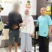 Pria yang terekam CCTV mencuri dompet saat mengembalikan dompet curiannya kepada pemiliknya, di Polres Pohuwato.