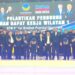 Gubernur Gorontalo Gusnar Ismail bersama saat menghadiri pelantikan pengurus Dewan Pimpinan Wilayah (DPW) Partai NasDem Provinsi Gorontalo yang dipimpin Rachmat Gobel di Grand Palace Convention Center, Rabu (17/6/2026).