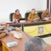 Gubernur Gusnar Ismail memimpin rapat evaluasi kesiapan LO PENAS Petani Nelayan XVII Tahun 2026 di Aula Rujab Gubernur Gorontalo, Senin (8/6). (Foto: Dok-Pemprov/Valen)