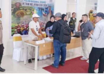 Pos Terpadu yang disediakan di Bandara Djalaluddin Gorontalo untuk pelayanan di gerbang utama kedatangan Peserta PENAS XVII.