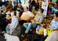 Wali Kota Gorontalo, Adhan Dambea dan Wawali Indra Gobel tengah menikmati jajanan di Street Food Jilid II. (Foto: Prokopim)