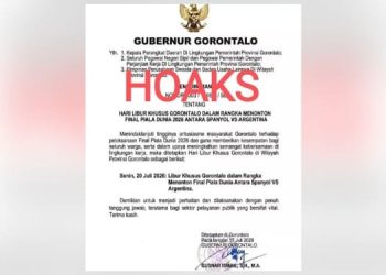 Pengumuman Libur Khusus Final Pildun di Gorontalo Hoaks