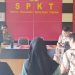 Korban penipuan arisan bodong melapor ke SPKT Polda Gorontalo, Senin (6/7). (F. Istimewa)