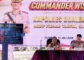 Kapolres Boalemo, AKBP Firman Taufik,S.I.K. saat memimpin Commander Wish bersama seluruh personel Polres Boalemo.
