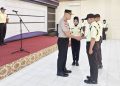 Dir Binmas Polda Gorontalo, Kombes Pol. Imet Chaeruddin Tamsil,S.I.K.,M.M. saat membuka pelaksanaan Diksar Satpam, yang berlangsung di Mess Haji, Kota Gorontalo.