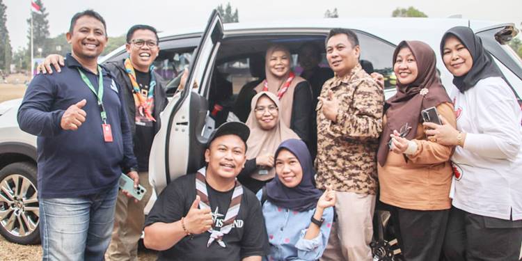 Wagub Idah Syahidah Kunjungi Kontingen Gorontalo Jamnas XII di Buperta Cibubur