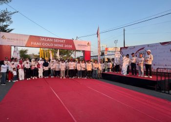 Semarak HUT ke-81 RI, Pani Gold Mine Gelar Jalan Sehat di Pohuwato, Bupati Beri Apresiasi