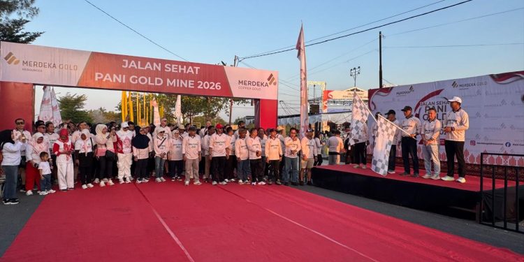 Semarak HUT ke-81 RI, Pani Gold Mine Gelar Jalan Sehat di Pohuwato, Bupati Beri Apresiasi